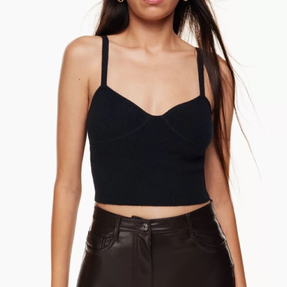 NWT Aritzia Wilfred Sicily Cropped Sweater Tank